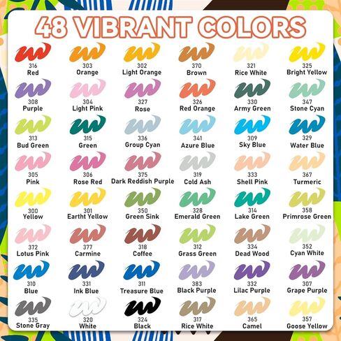 GOTIDEAL Acrylic Paint Markers Brush Tip,Waterproof Paint Pens acrylic Markers,No Bleed Acrylic Brush markers for Fabric,Wood,Rocks,Canvas Painting,Glass,Ceramic,Art Craft Supplies(12 Colors) in Saudi Arabia
