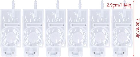 6PCS Ink Damper, PP Material Printer Damper, in Line Interface Ink Damper for 4 X 3 mm Ink Tube Compatible with XP600 Printer (White) in Saudi Arabia