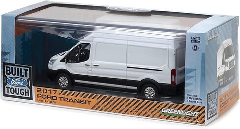 Collectibles Greenlight 86083 2017 Ford Transit Extended Van High Roof-White 1/43 Scale Diecast in Saudi Arabia