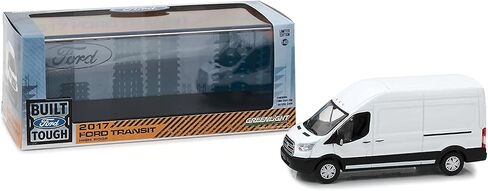 Collectibles Greenlight 86083 2017 Ford Transit Extended Van High Roof-White 1/43 Scale Diecast in Saudi Arabia