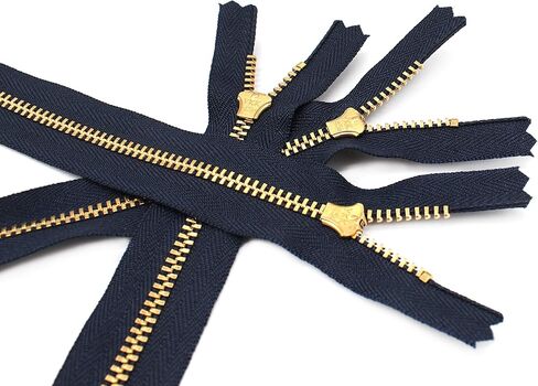 6 "ykk pants brass Zipper #4.5 - Navy (3 Quppers/Pack) in Saudi Arabia