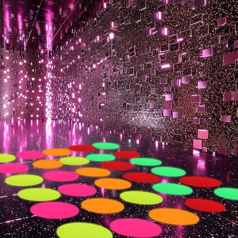 25 Sheets Neon Paper 5 Colors Glow in The Dark Paper 7.48'' Circle Neon Cardstock Classic Twister Fluorescent Card Stock for Black Light Glow Party Crafts Dance Floor Birthday Decor in Saudi Arabia