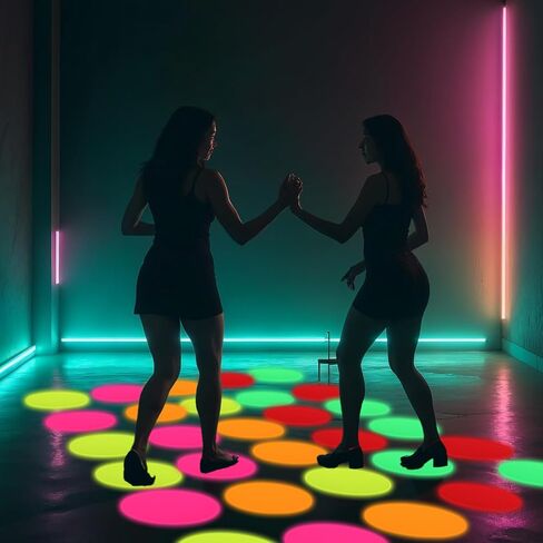 25 Sheets Neon Paper 5 Colors Glow in The Dark Paper 7.48'' Circle Neon Cardstock Classic Twister Fluorescent Card Stock for Black Light Glow Party Crafts Dance Floor Birthday Decor in Saudi Arabia