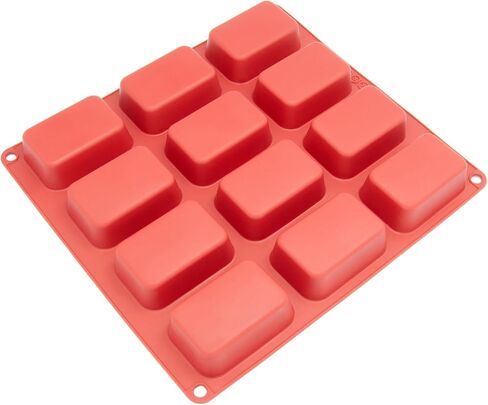 Freshware 12-Cavity Petite Silicone Mold for Soap, Bread, Loaf, Muffin, Brownie, Cornbread, Cheesecake, Pudding, and More in Saudi Arabia