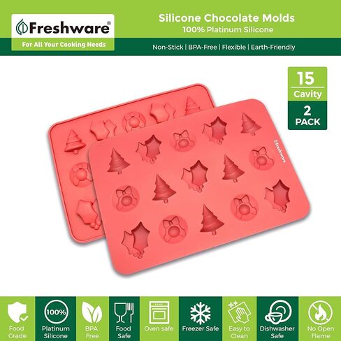 Freshware 12-Cavity Petite Silicone Mould للصابون ، الخبز ، الرغيف ، الكعك ، الكعكة ، خبز الذرة ، فطيرة الجبن ، بودنغ ، وأكثر من ذلك in Kuwait