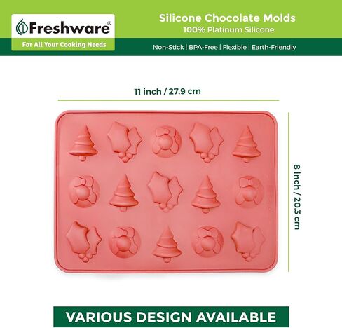 Freshware 12-Cavity Petite Silicone Mould للصابون ، الخبز ، الرغيف ، الكعك ، الكعكة ، خبز الذرة ، فطيرة الجبن ، بودنغ ، وأكثر من ذلك in Kuwait