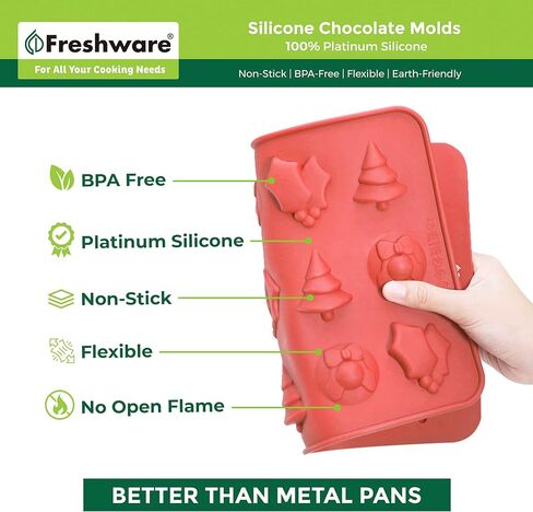 Freshware 12-Cavity Petite Silicone Mould للصابون ، الخبز ، الرغيف ، الكعك ، الكعكة ، خبز الذرة ، فطيرة الجبن ، بودنغ ، وأكثر من ذلك in Kuwait