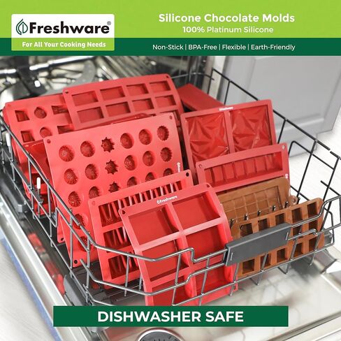 Freshware 12-Cavity Petite Silicone Mould للصابون ، الخبز ، الرغيف ، الكعك ، الكعكة ، خبز الذرة ، فطيرة الجبن ، بودنغ ، وأكثر من ذلك in Kuwait