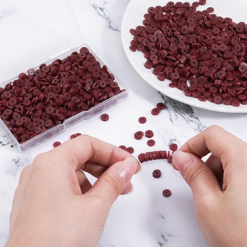 1000pcs هايشي حبات البوليمر الطين للخرز لمجوهرات صنع الأساور قلادة 6 مم in Kuwait