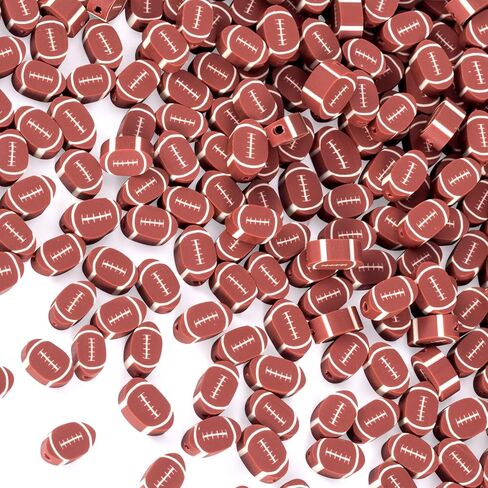 100pcs بيضاوي كرة قدم بوليمر الطين حبات للأساور والقلادة وصنع المجوهرات in Saudi Arabia