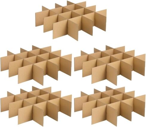 GLEAVI Cardboard Box Dividers for Moving: 5 مجموعات من الورق الشحن من الورق المقوى من السهل تجميعها لفواكه فاكهة المطبخ لوازم تعبئة الأدوات الزجاجية in Saudi Arabia