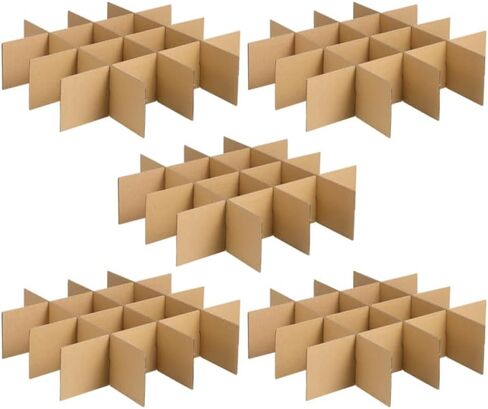 GLEAVI Cardboard Box Dividers for Moving: 5 مجموعات من الورق الشحن من الورق المقوى من السهل تجميعها لفواكه فاكهة المطبخ لوازم تعبئة الأدوات الزجاجية in Saudi Arabia
