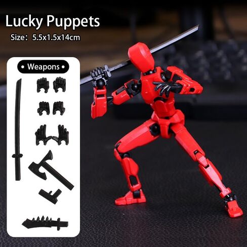 (الانتهاء من التجميع 2025 مجموعة أرقام عمل Titan 13 الجديدة ، Lucky Robot 13 الإجراءات الشكل ثلاثي الأبعاد المطبوعة متعددة المفصلات ، شخصيات عمل نوفا 13 ، ملحقات متعددة (الانتهاء من التجميع- أسود) in Saudi Arabia