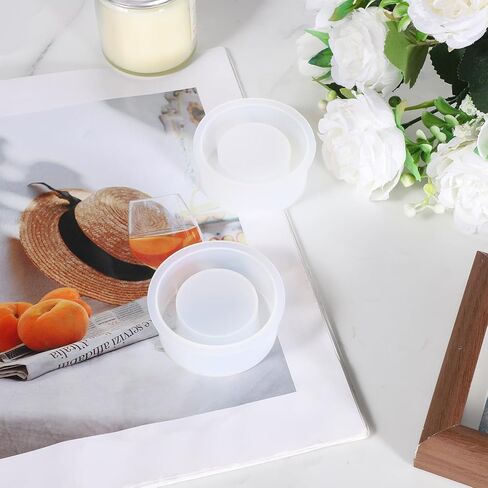قوالب راتنج شموع Tealight ، 4 أجهزة كمبيوتر مستديرة من قوالب راتنج الايبوكسي السيليكون من أجل الحرف DIY ، محور المائدة ، حاوية حلية ، جص ، زفاف ، زخرفة المنزل in Kuwait