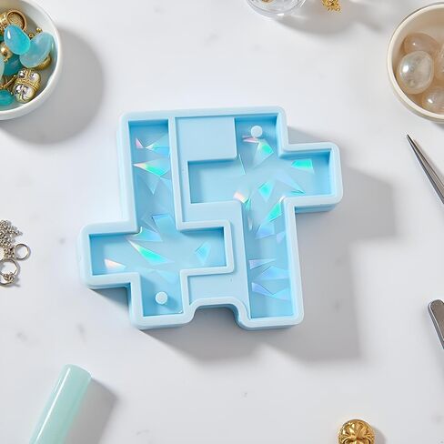 Blue Cross Earring Pendant Keychain Pendant Silicone Mold Jewelry Epoxy Resin Casting Mold Jewelry Casting Supplies, Resin Casting Molds in Saudi Arabia