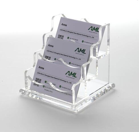 حامل بطاقة أعمال Acrylic للمكتب ، و 2 من الطبقة Clear Acrylic Name Name Display Card Stand ، منظم بطاقة عمل المكتب ، 150 بطاقة ، (فتحة) in Kuwait