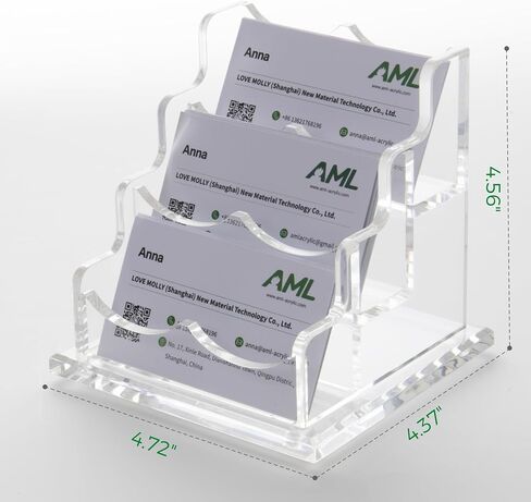 حامل بطاقة أعمال Acrylic للمكتب ، و 2 من الطبقة Clear Acrylic Name Name Display Card Stand ، منظم بطاقة عمل المكتب ، 150 بطاقة ، (فتحة) in Kuwait