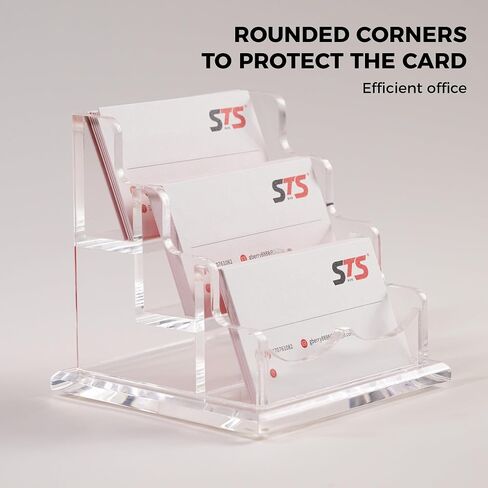 حامل بطاقة أعمال Acrylic للمكتب ، و 2 من الطبقة Clear Acrylic Name Name Display Card Stand ، منظم بطاقة عمل المكتب ، 150 بطاقة ، (فتحة) in Kuwait
