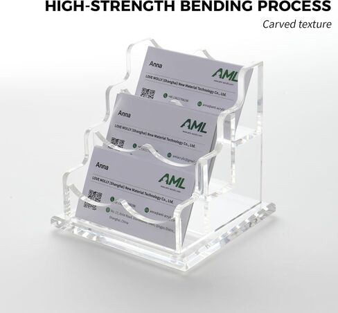 حامل بطاقة أعمال Acrylic للمكتب ، و 2 من الطبقة Clear Acrylic Name Name Display Card Stand ، منظم بطاقة عمل المكتب ، 150 بطاقة ، (فتحة) in Kuwait