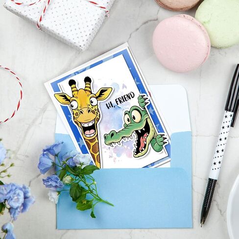 GLOBLELAND Funny Animals Clear Stamp for Scrapbooking Donkey Bird Silicone Stamps Dog Cow Transparent Stamp for Card Making DIY Embossing Journaling in Saudi Arabia