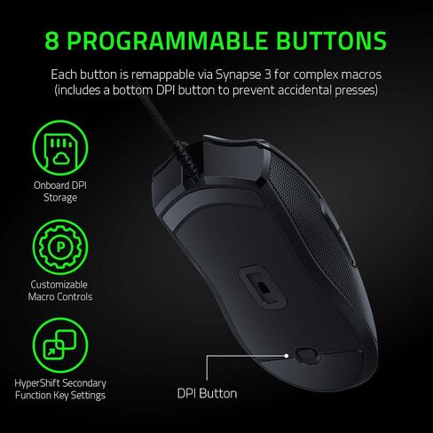 Razer - ماوس الألعاب الضوئي السلكي Viper مع إضاءة Chroma RGB - أسود (متجدد) in Saudi Arabia