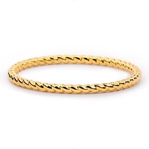 STORYJEWELLERY 18K Gold Plated Stacking Rings for Women, Pinky & Thumb Ring, Simple Thin Twist Ring, Dainty Pointer & Middle Finger Rings for Women, Unique Gifts for Her in Saudi Arabia