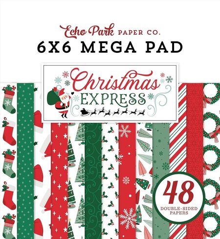 Echo Park Paper Christmas Express Cardmakers 6x6 Mega Pad ، Multi in Saudi Arabia
