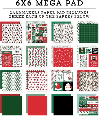 Echo Park Paper Christmas Express Cardmakers 6x6 Mega Pad ، Multi in Saudi Arabia