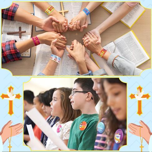 60 Pcs Christian Slap Bracelets Religious Gifts Bible Verse Slap Bracelets Bulk with Badges Jesus Love You Wristbands Inspirational Gifts for VBS Sunday School Supplies Birthday Party Favors in Saudi Arabia