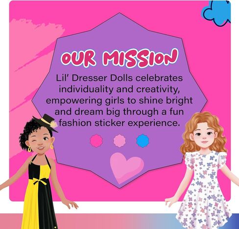 Lil 'Dresser Dolls Fashion Sticker Books for Girls Age 4+ ، نشاط طفل خالٍ من الشاشة ، أكثر من 250 ملصقات للاصطدامات للأطفال ، 36 مجموعة ملابس ، تصاميم للحيوانات الأليفة وتصميمات الإكسسوارات+ 2 صفحات مكافأة in Saudi Arabia