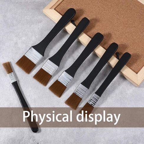 6PCS Paint Brush Set for Acrylic Painting, Acrylic Flat Brushes, Oil Painting Brush, Paintbrush with 30mm Bristles, Nylon Brushes for Watercolour and Gouache (20/25/30/35/40/45 mm) in Saudi Arabia