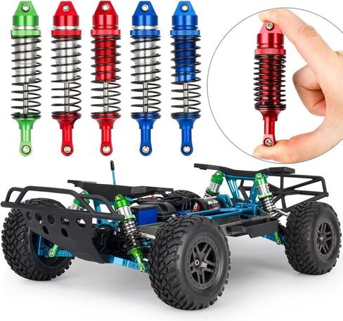 4pcs Oil All Metal Shocks RC Shock Absorber Damper Set for Traxxas Rustler 4X4 VXL Slash 2WD 4x4 Hoss Stampede Bandit Nitro Shock Absorber Damper Set 1/10 Upgrades Parts Replace of 5862 (Green) in Saudi Arabia