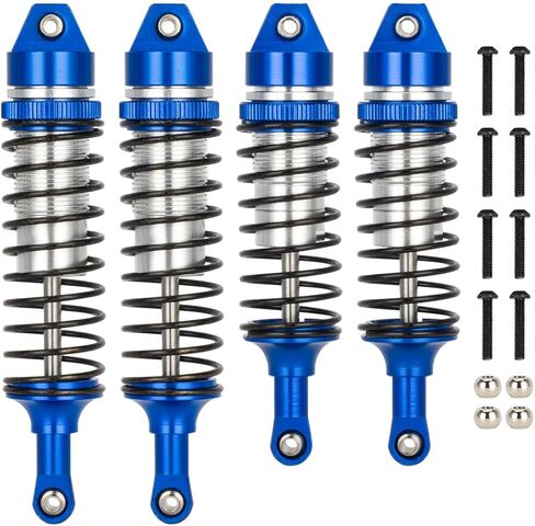 4pcs Oil All Metal Shocks RC Shock Absorber Damper Set for Traxxas Rustler 4X4 VXL Slash 2WD 4x4 Hoss Stampede Bandit Nitro Shock Absorber Damper Set 1/10 Upgrades Parts Replace of 5862 (Green) in Saudi Arabia