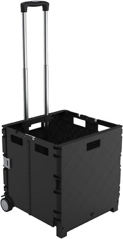 Staples Plastic/Poly Mobile Utility Cart with Dual Wheel, Black, 2/Pack (ST60714-CCVS) in Saudi Arabia