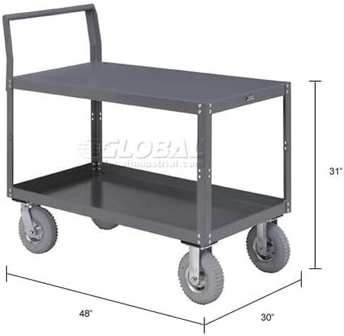Global Industrial Two على الرف العربة الثقيلة للخدمة الثقيلة ، 1200 رطل. السعة ، 48 "L x 30" W × 31 "H in Saudi Arabia