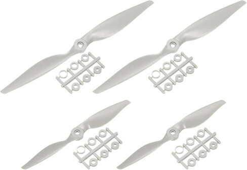 MECCANIXITY 8x4, 16x8 Propeller RC Propellers 2 Vane Blades Props Wings Grey with Adapter Rings for Electric Airplane Aircraft, Pack of 2 in Saudi Arabia