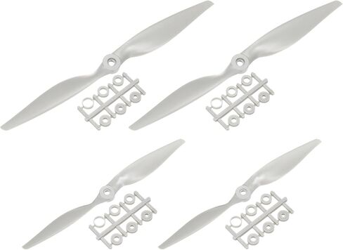 Meccanixity 10x7 ، 16x8 Propeller RC Propellers 2 Vane Blades Wings Gray مع حلقات محول للطائرات الكهربائية ، حزمة من 2 in Saudi Arabia