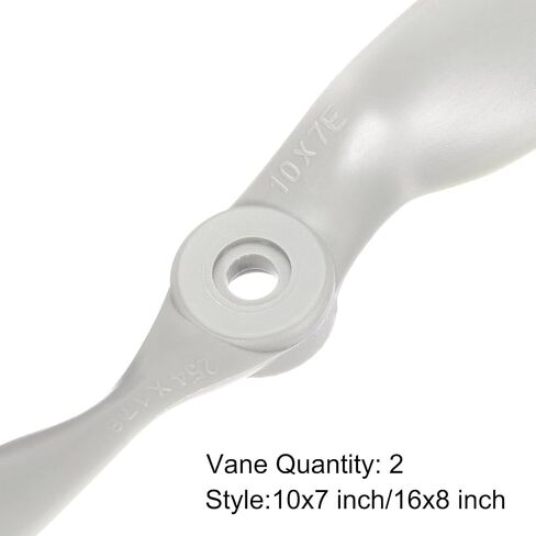 Meccanixity 10x7 ، 16x8 Propeller RC Propellers 2 Vane Blades Wings Gray مع حلقات محول للطائرات الكهربائية ، حزمة من 2 in Saudi Arabia