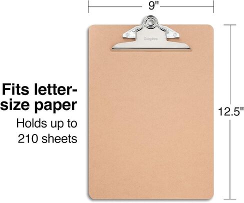 Staples Hardboard Clipboards ، حجم الرسالة ، البني الطبيعي ، 3/حزمة (44291) in Saudi Arabia