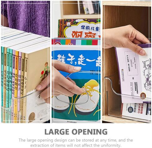 Clear Book Storage Bins for Organizing Books and Supplies Transparent Standard for Classroom and Home Shelf Organization in Saudi Arabia