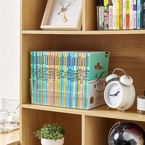 Clear Book Storage Bins for Organizing Books and Supplies Transparent Standard for Classroom and Home Shelf Organization in Saudi Arabia