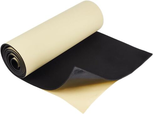 BENECREAT 78.7x15.7inch Adhesive EVA Foam Roll, 4mm Black Adhesive EVA Foam Sheets Cosplay Foam Crafts for Halloween Art Supplies Paper Scrapbooking in Saudi Arabia