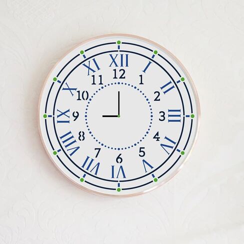 FINGERINSPIRE Clock Face Stencil for Painting 11.8x11.8 inch Large Clock Pattern Drawing Template Reusable Numbers Roman Numerals Painting Stencil Plastic PET Clock Face Template for DIY Crafts in Saudi Arabia