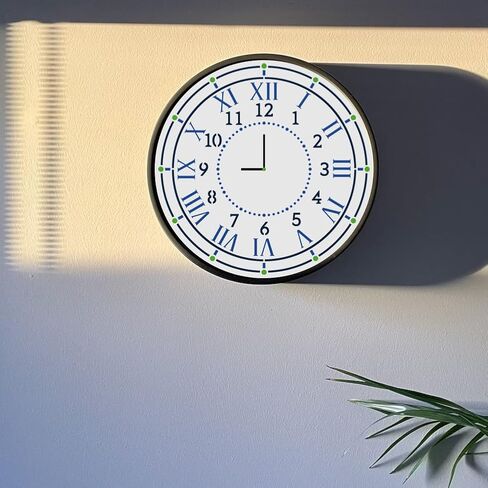 FINGERINSPIRE Clock Face Stencil for Painting 11.8x11.8 inch Large Clock Pattern Drawing Template Reusable Numbers Roman Numerals Painting Stencil Plastic PET Clock Face Template for DIY Crafts in Saudi Arabia