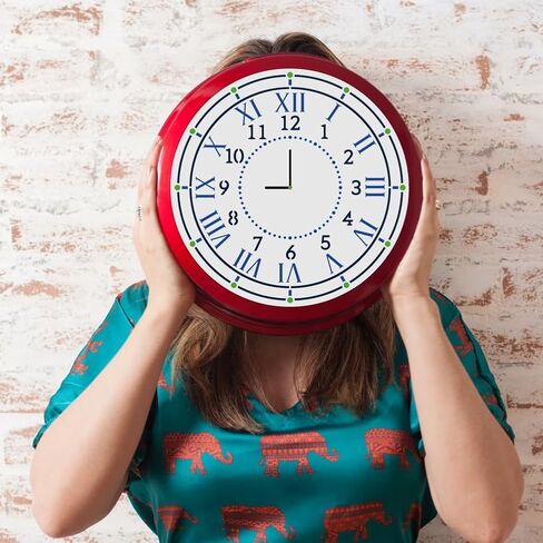 FINGERINSPIRE Clock Face Stencil for Painting 11.8x11.8 inch Large Clock Pattern Drawing Template Reusable Numbers Roman Numerals Painting Stencil Plastic PET Clock Face Template for DIY Crafts in Saudi Arabia