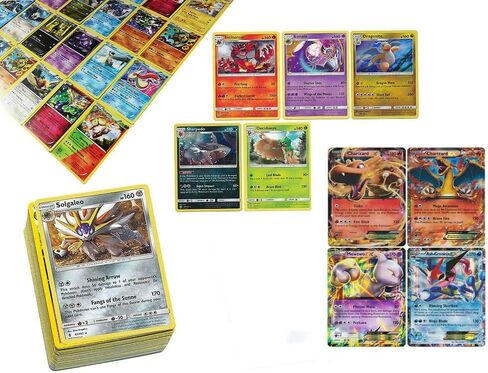 Pokemon TCG: 100 Card Lot Rare, Common, Unc, Holo with 2 Ex Cards in Saudi Arabia