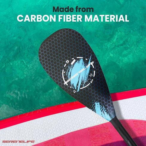 SereneLife Stand Up Paddle-Board Adjustable Paddle - Adjustable Water Paddle Oar for SLSUPB105 Free-Flow Inflatable SUP Stand Up Water Paddle-Board - in Kuwait
