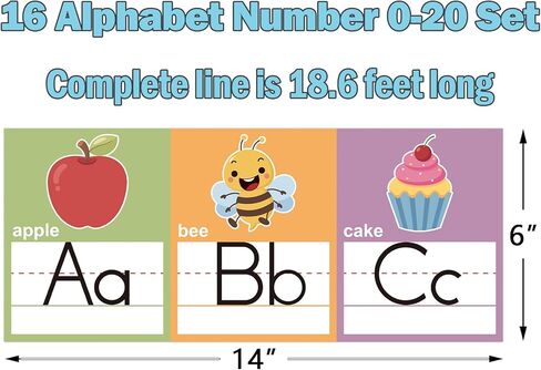 Boho Alphabet Line Bulletin Board Set ABC Number 0-20 Wall Decorations for Pre-School Kindergarten Elementary Classroom Nursery Homeschool in Saudi Arabia