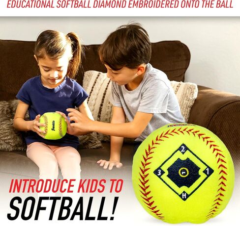 فرانكلين سبورت MyFirst Soft Plush Sports Balls - كرة سلة ألعاب أفخم محشوة ، بيسبول + كرة قدم للأطفال - NBA ، MLB + NFL كرات رياضية ناعمة - ألعاب أطفال ممتعة + ديكورات الغرفة in Kuwait