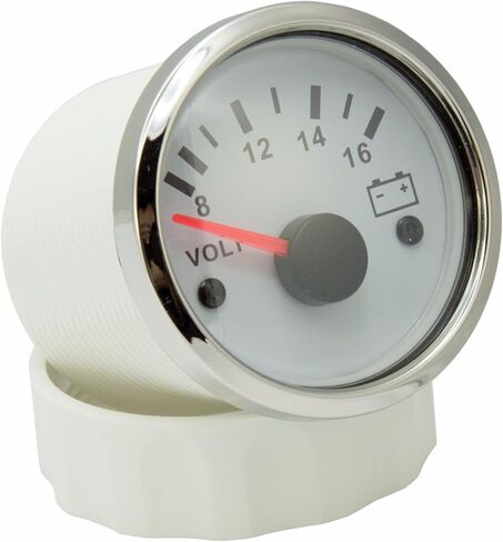 مقياس الفولتميتر KUS، CPVR-BS، نطاق 8-16 فولت، 12 فولت، 2 بوصة (52 مم)، إضاءة خلفية LED in Kuwait